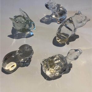 Princess House Pets Animals Cat Pig turtle frog Crystal Glass Vintage Home Decor